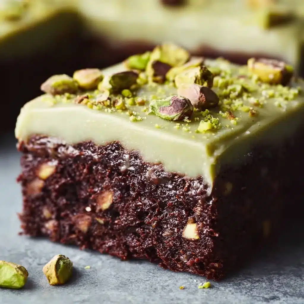 Pistachio Brownies with Pistachio Ganache Recipe - Recipe Image