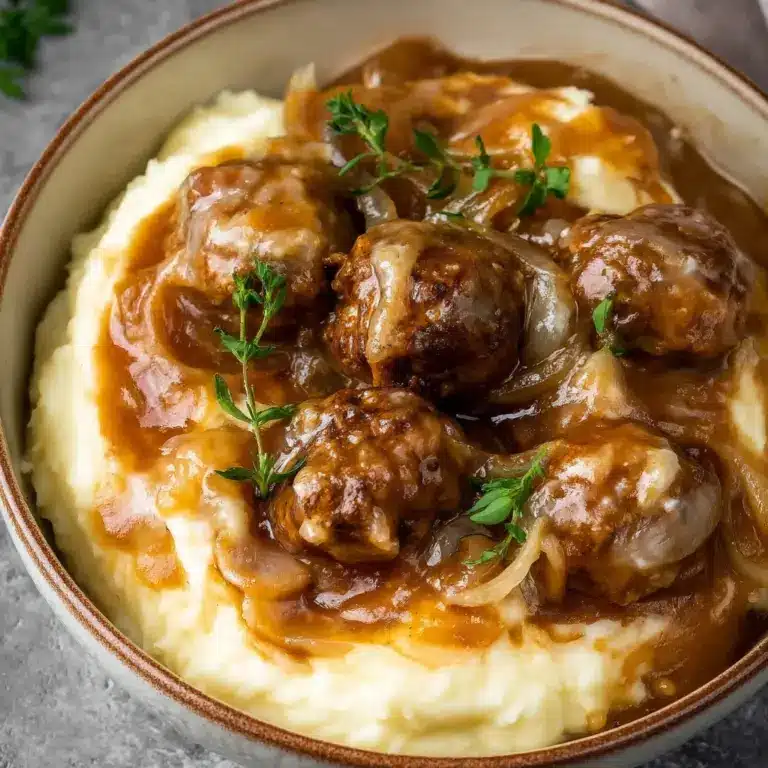 Crock Pot French Onion Meatballs Recipe
