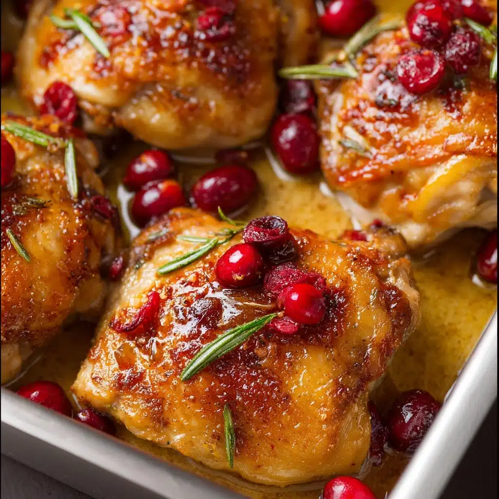 One-Pan Cranberry Rosemary Chicken Recipe - Recipe Image