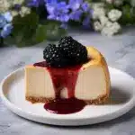 London Fog Basque Cheesecake with Blackberry Sauce Recipe