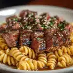 Sticky Honey Garlic Steak and Rotini Recipe