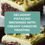 Pistachio Brownies with Pistachio Ganache Recipe