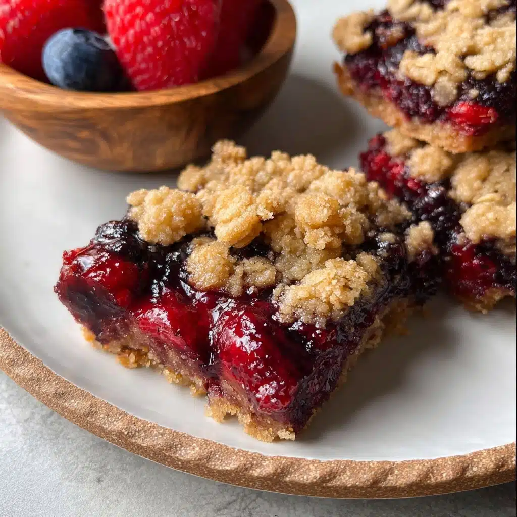Healthy Berry Oatmeal Bars Breakfast Recipe - Recipe Image