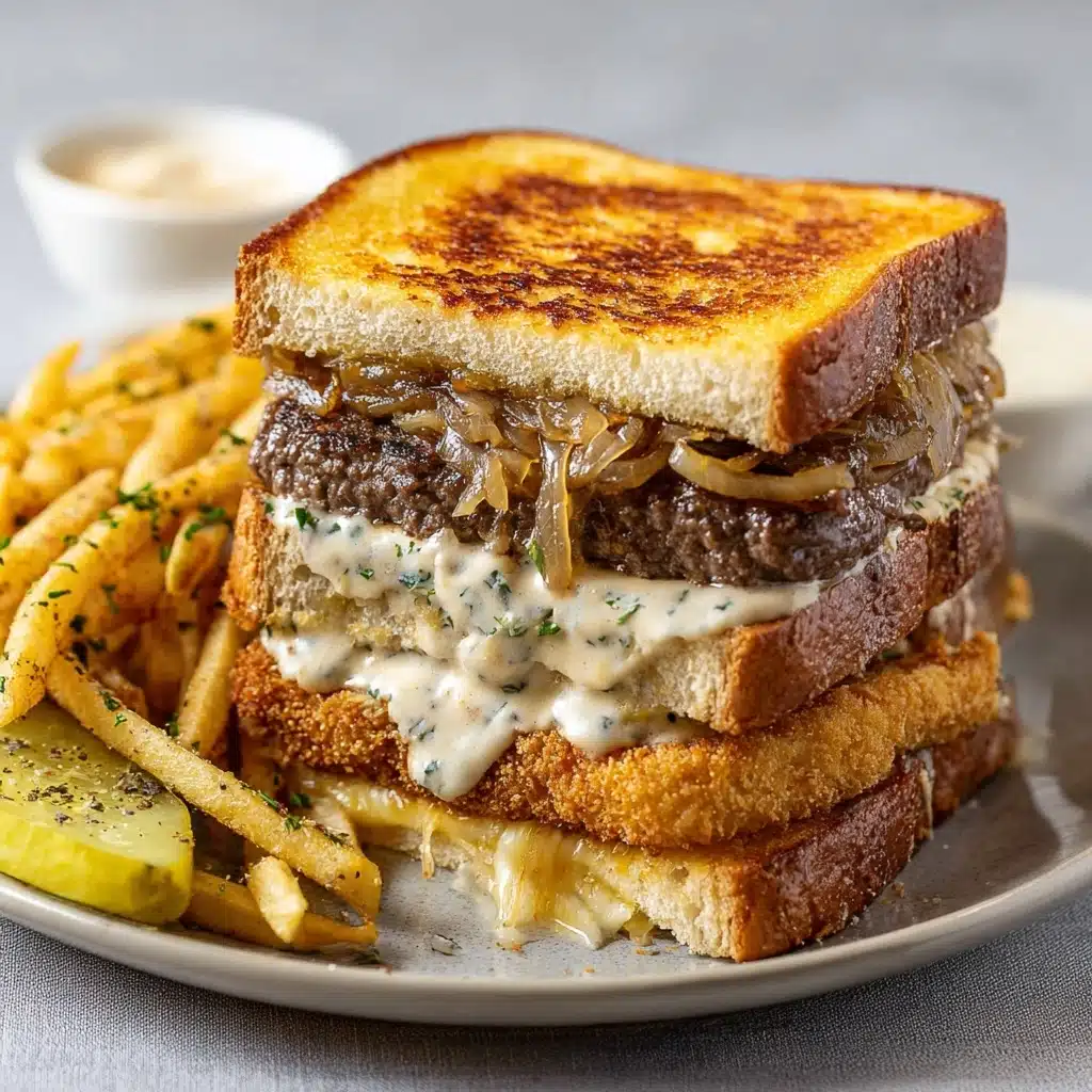 French Onion Patty Melt  - Recipe Image