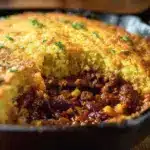 Skillet Chili Cornbread Pot Pie Recipe