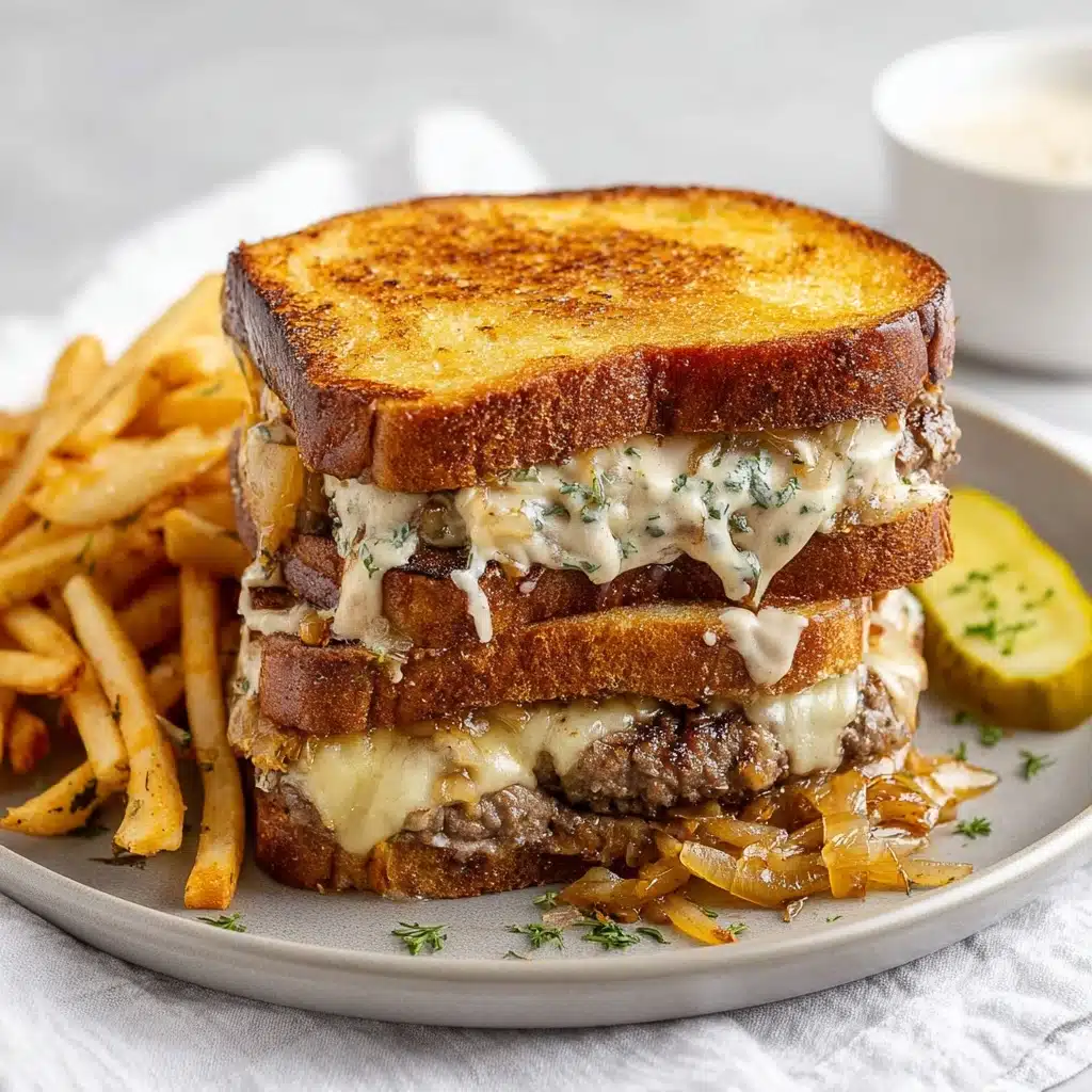 French Onion Patty Melt  - Recipe Image