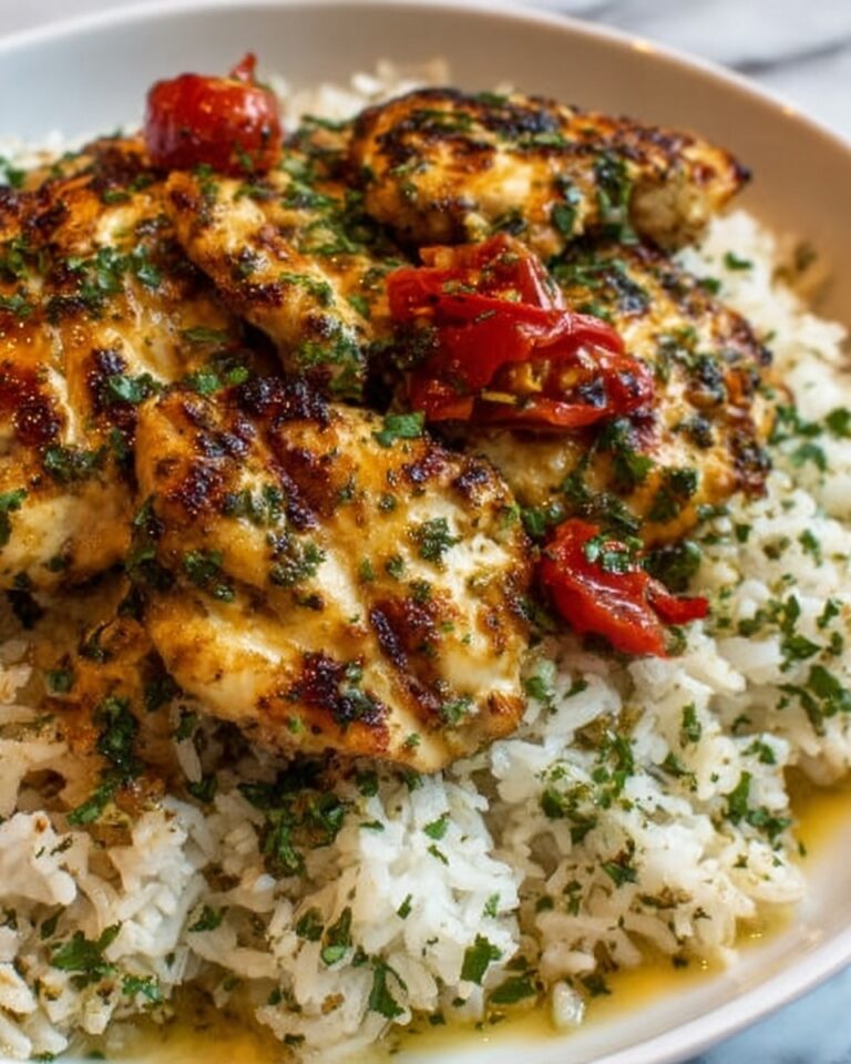 Chicken Scampi with Garlic Parmesan Rice Recipe