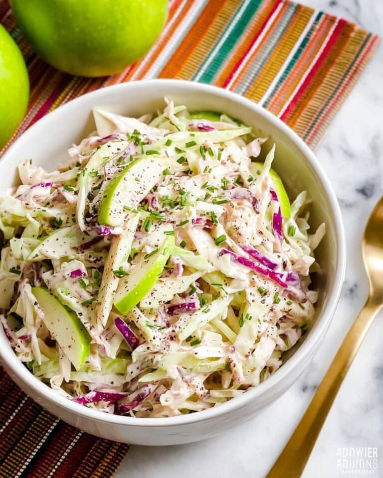 Sweet and Tangy Apple Coleslaw Salad Recipe