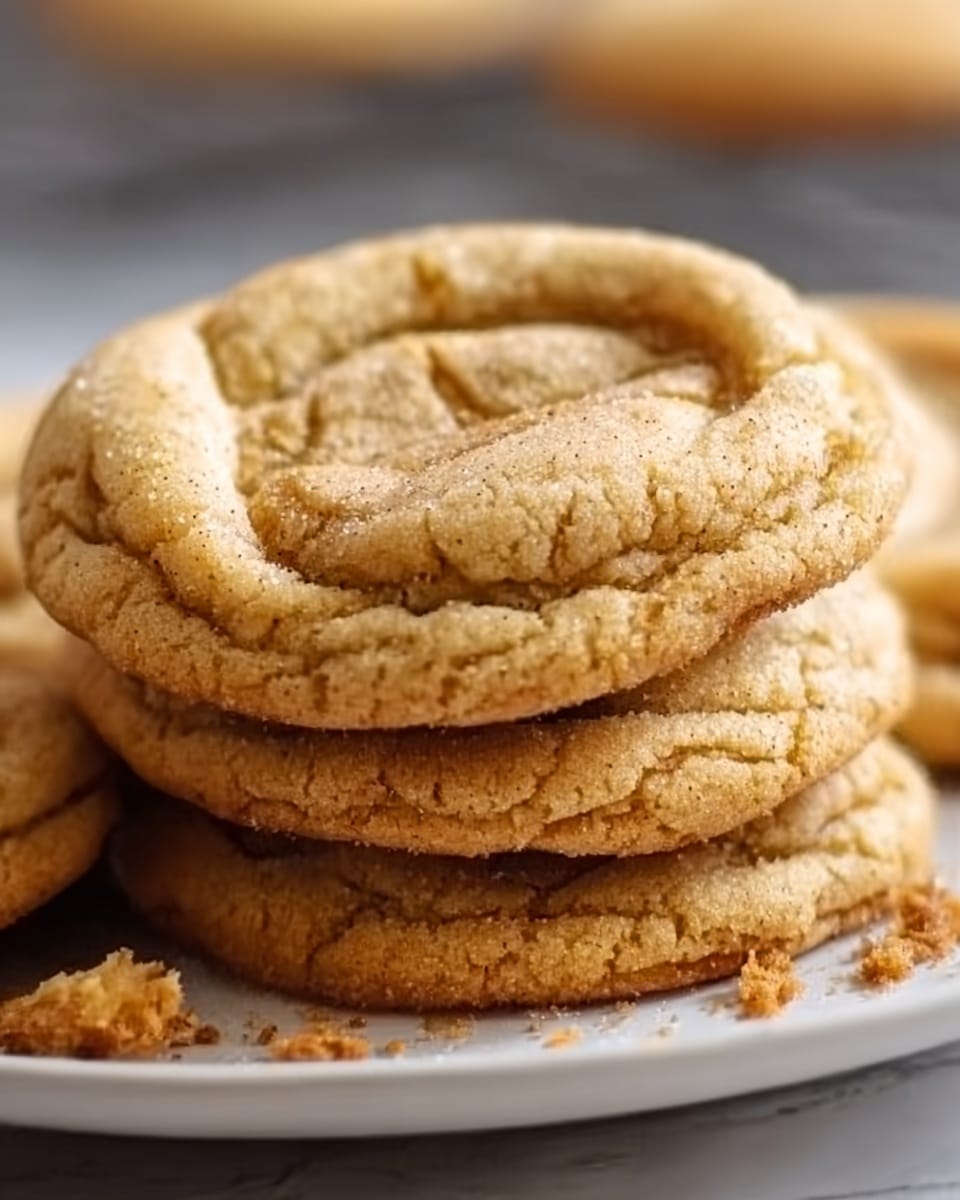 The image shows a close-up of several soft, golden-brown cookies with deep cracks on the surface, stacked side by side in a row. The cookies have a slightly rough texture with visible folds and wrinkles, showing they are chewy and fresh. They are placed on a white marbled surface, with gentle light highlighting the warm tones and crumbly details. The focus is on the front cookie, making its texture the most clear, while the others fade softly into the background. Photo taken with an iphone --ar 4:5 --v 7