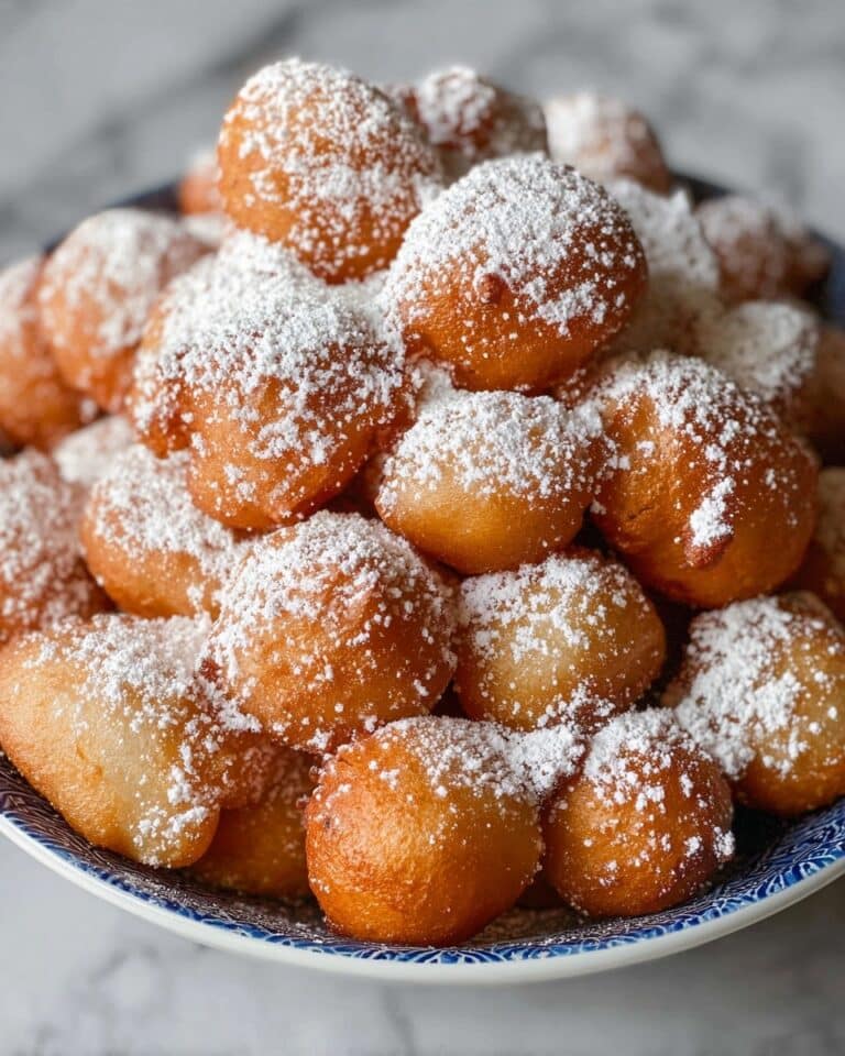 Zeppole Italian Donuts with Powdered Sugar Recipe