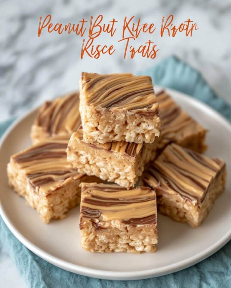 Peanut Butter Rice Krispie Treats with Chocolate Swirl Recipe