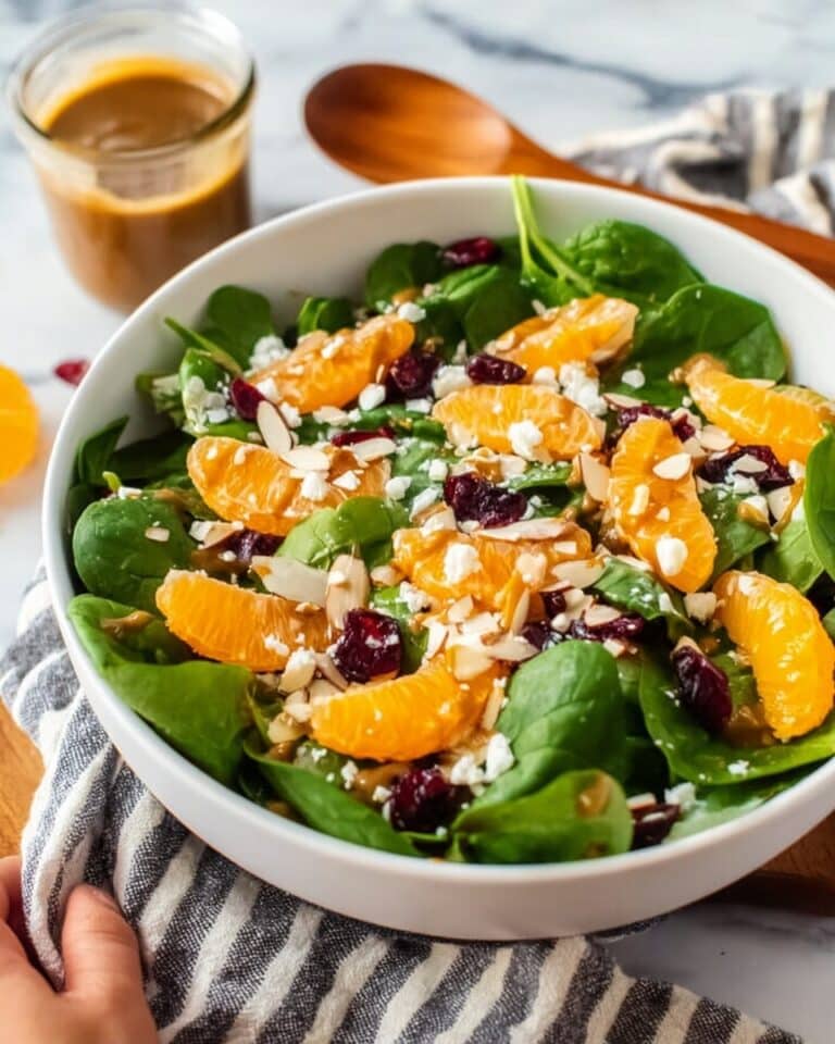 Spinach Mandarin Salad with Honey Balsamic Dressing Recipe