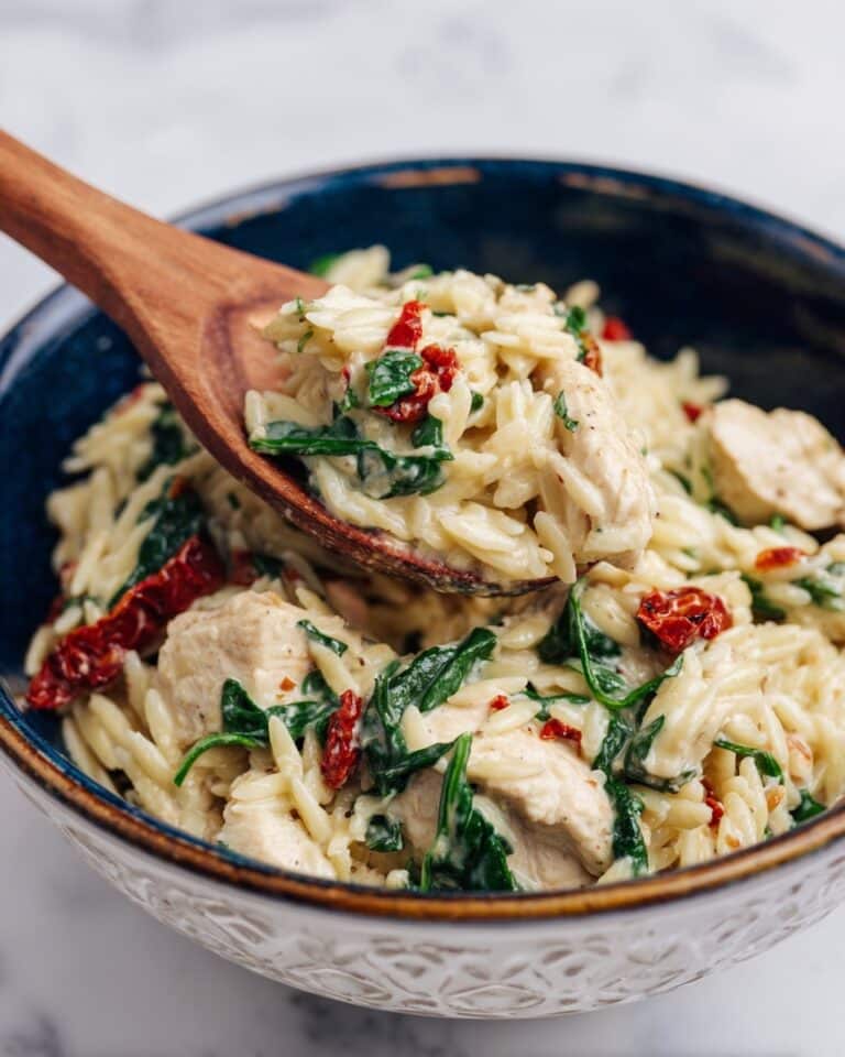 Classic Crockpot Tuscan Chicken Orzo Recipe