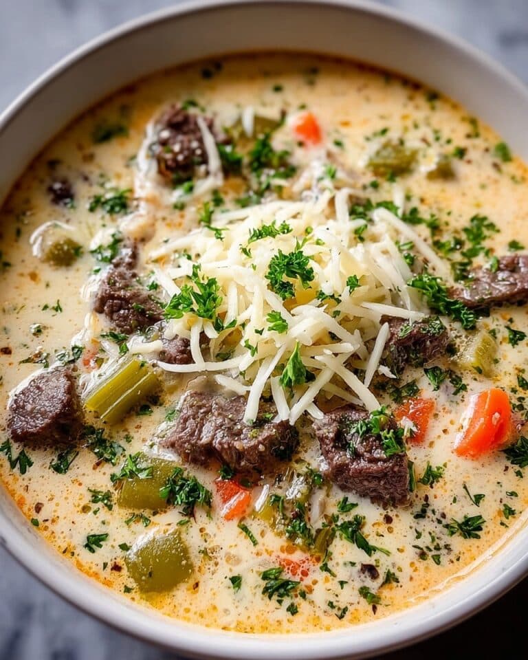 Creamy Philly Cheese Steak Soup Recipe
