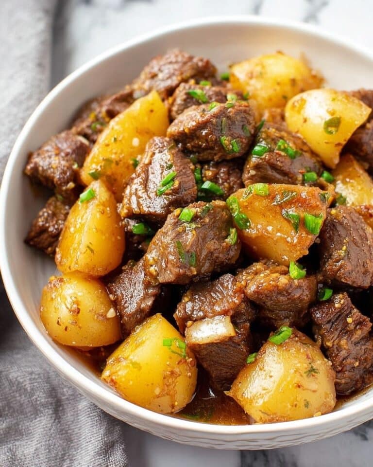 Slow Cooker Garlic Beef Bites Recipe