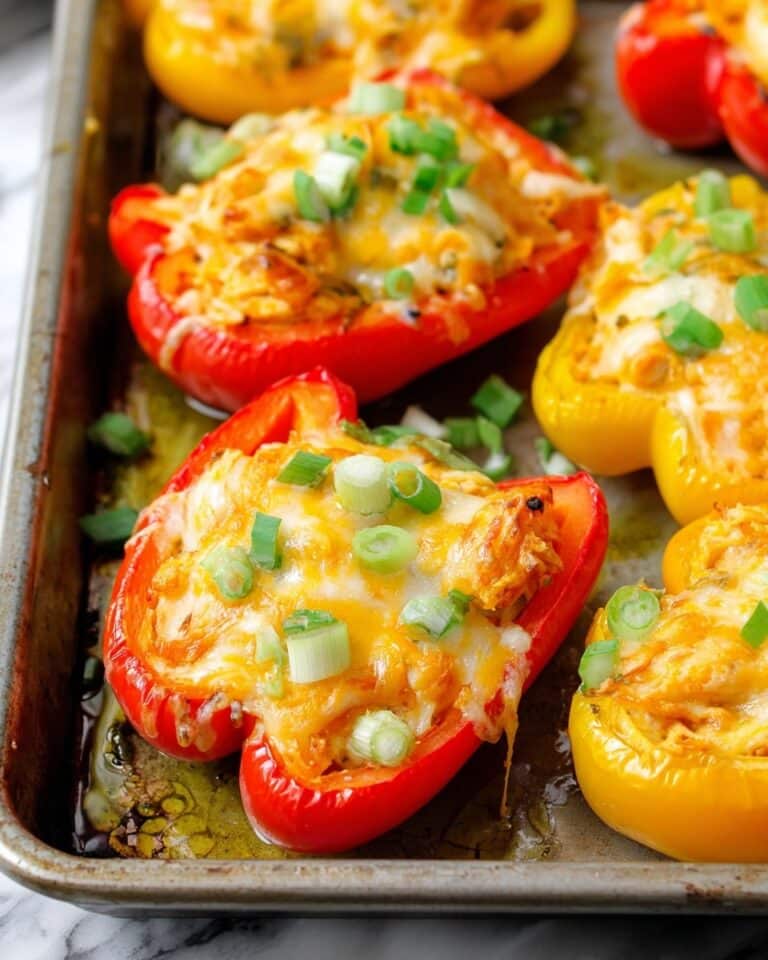 Buffalo Chicken Stuffed Baby Bell Peppers Recipe