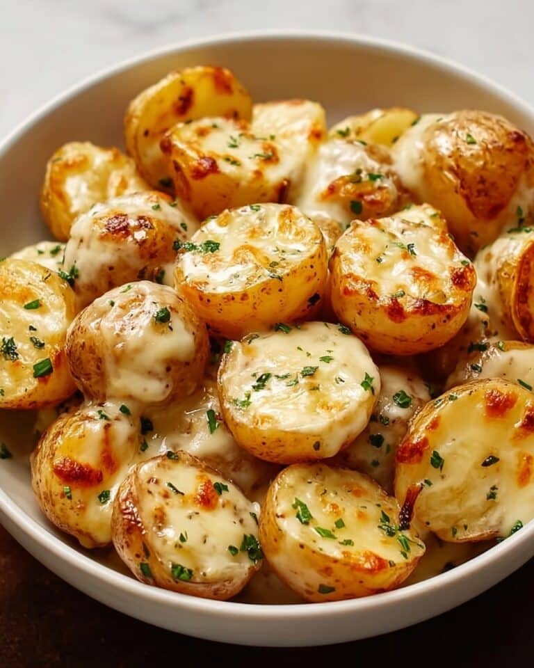 Irresistibly Creamy Garlic Sauce Baby Potatoes Recipe