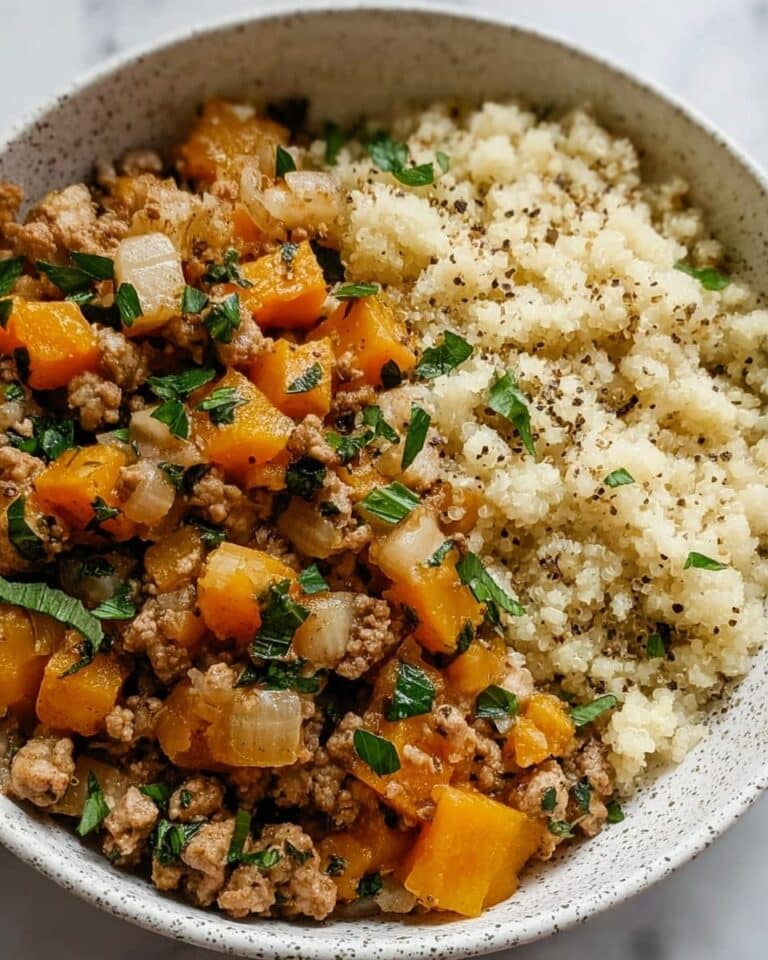 Healthy Roasted Butternut Squash with Ground Turkey Recipe