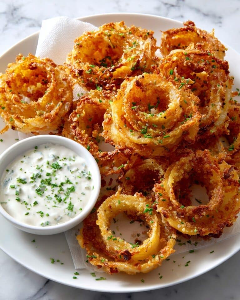 Crispy Mini Bloomin’ Onions with Creamy Buttermilk Ranch Dip Recipe