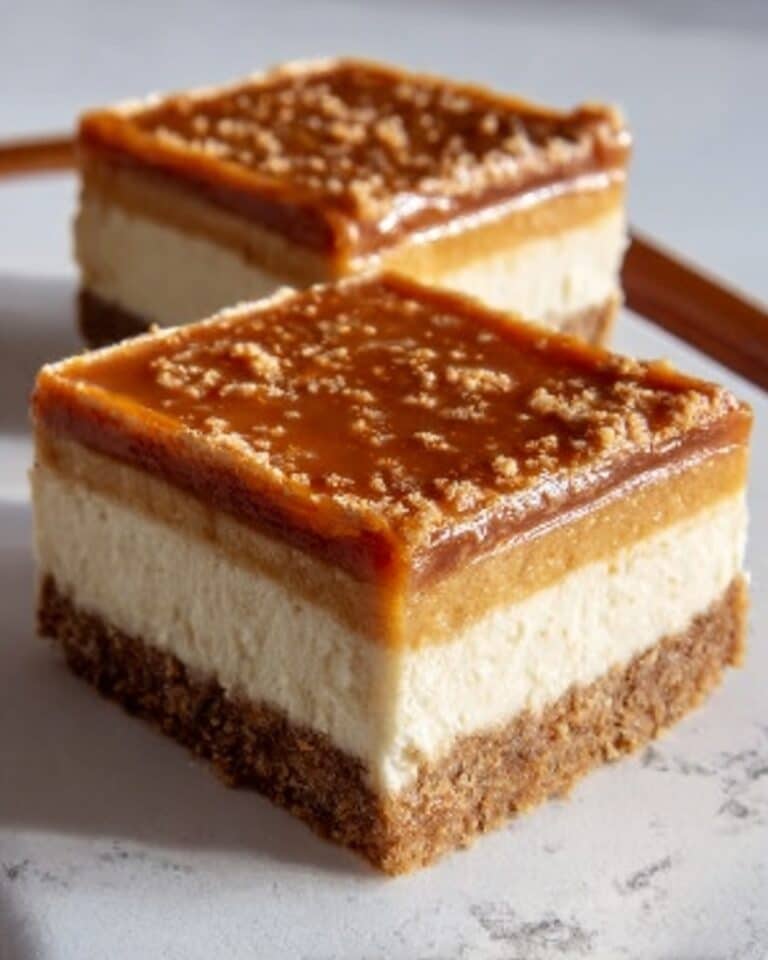 Creamy Biscoff Cheesecake Bars Recipe