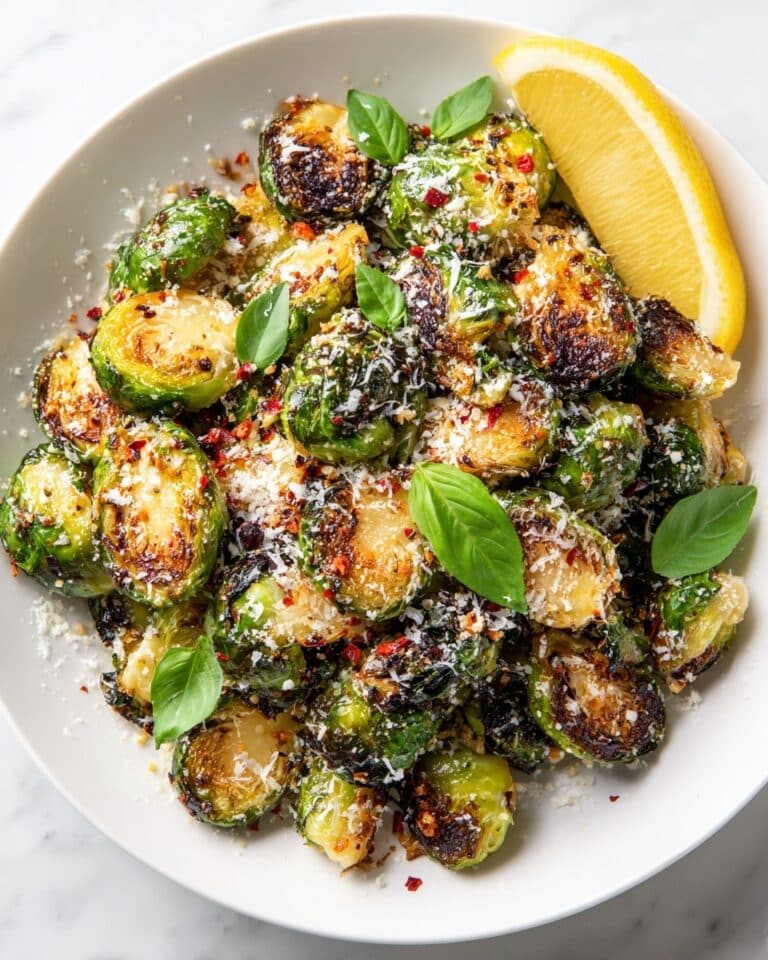 Crispy Garlic Parmesan Brussels Sprouts Recipe