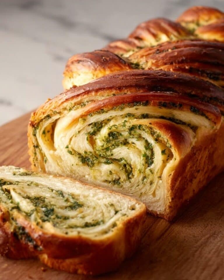 Swirled Garlic Herb and Cheese Bread Recipe