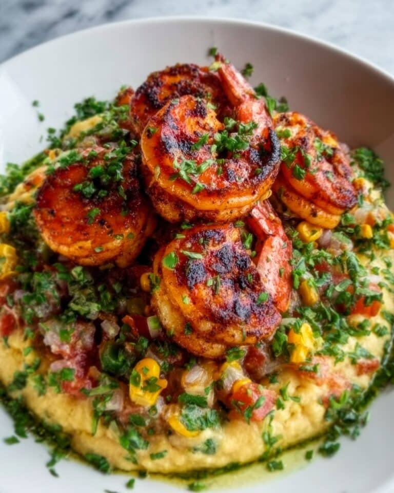 Grilled Shrimp Bowl with Avocado, Corn Salsa & Creamy Sauce Recipe