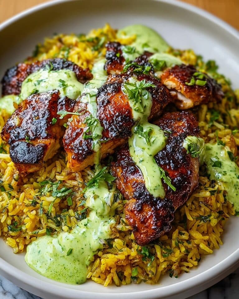 Peruvian Chicken And Rice with Green Sauce Recipe