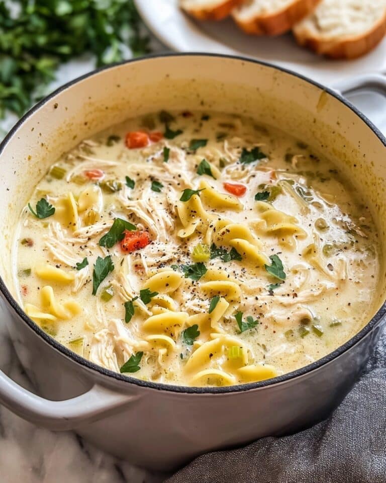 Cozy White Chicken Lasagna Soup Recipe