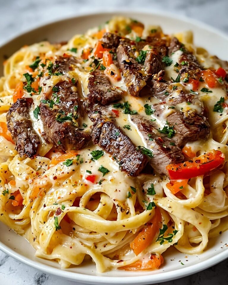 Cowboy Butter Steak Linguine with Roasted Carrots & Parsley Recipe