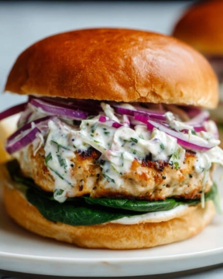 Greek Chicken Burgers with Tzatziki Recipe